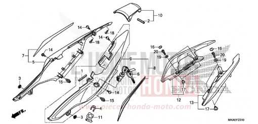 CAPOT ARRIERE NC750DG de 2016